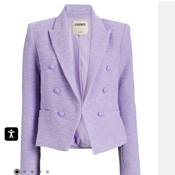 L’ agence tweed lavender blazer preloved size small - Picture 4 of 5